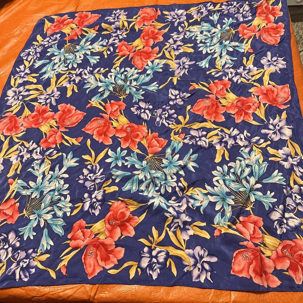 The Specialty House 100% Silk Floral Scarf